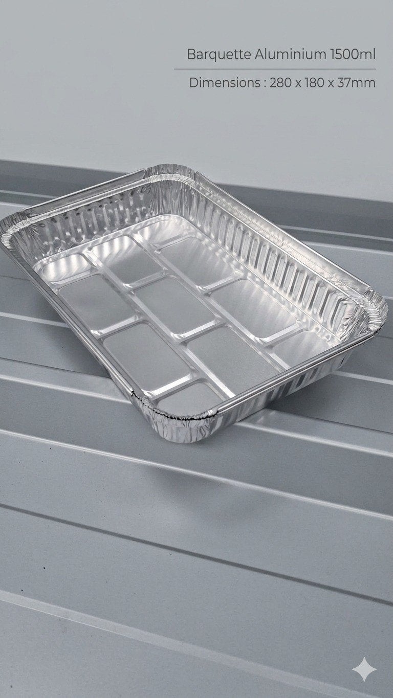 Lot de 200 Barquettes Aluminium Professionnelles, Enlèvement ou Envoi