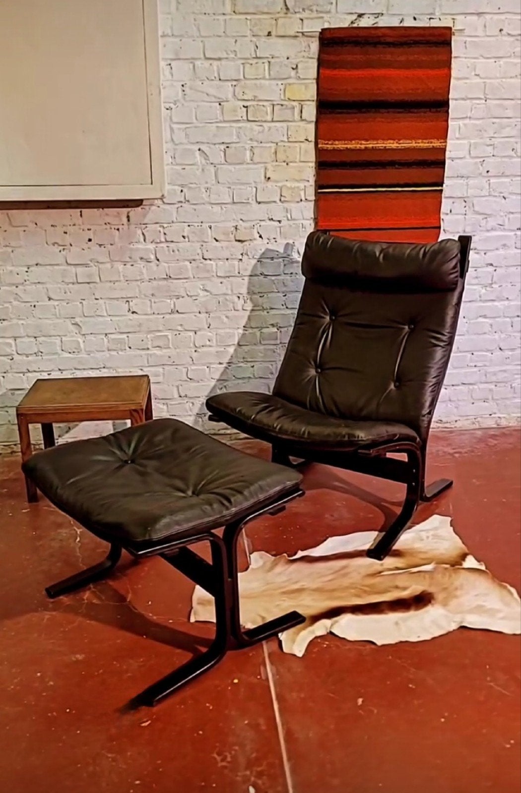 Fauteuil et pouf Siesta vintage, Ingmar Relling, Maison & Meubles, Fauteuils, Enlèvement ou Envoi