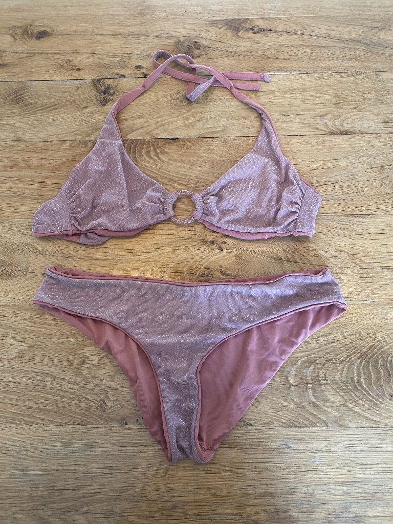 Oudroze bikini met glinstering Goldenpoint, Kleding | Dames, Badmode en Zwemkleding, Ophalen of Verzenden, Roze, Goldenpoint, Bikini