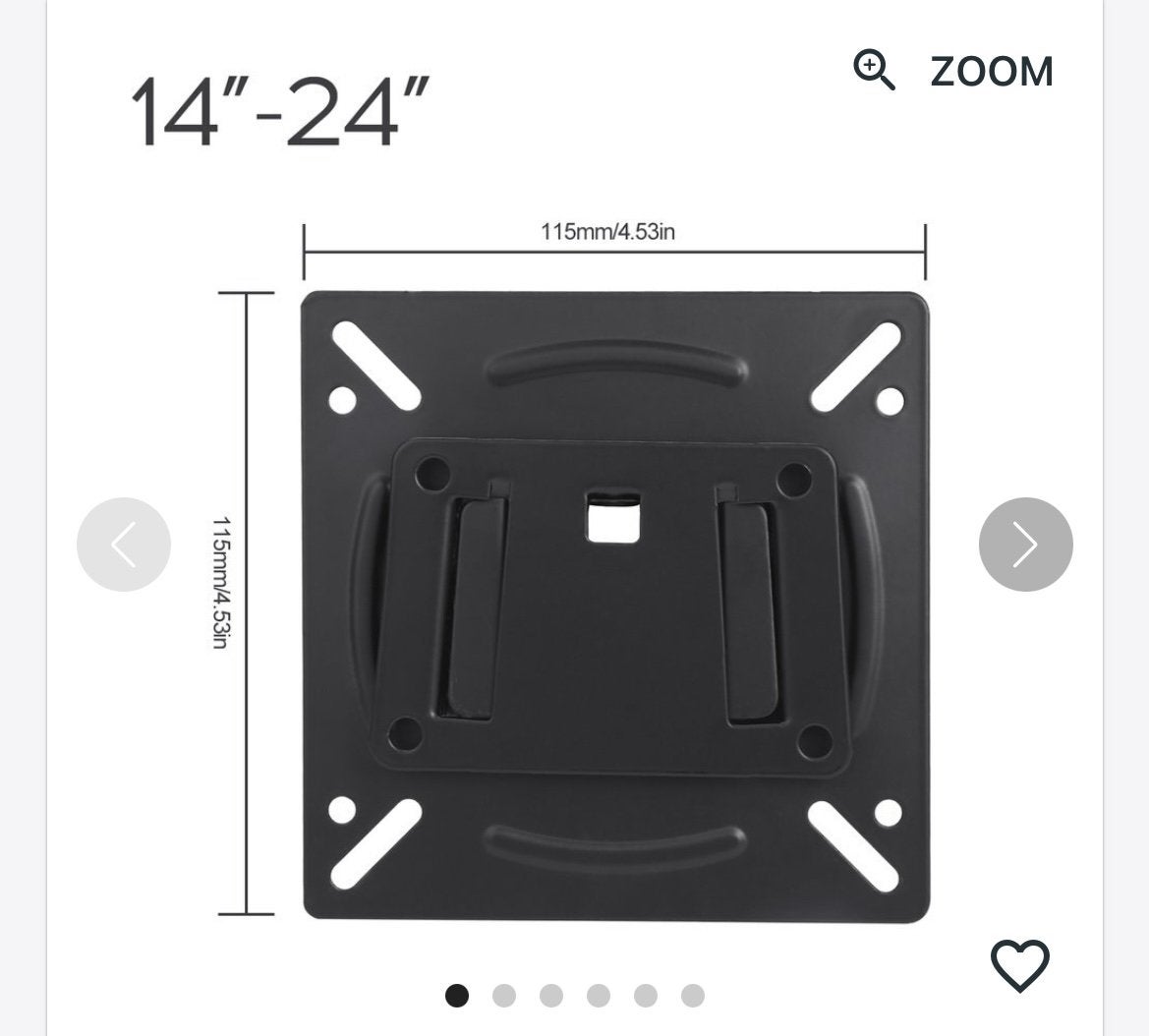 Tv muurbeugel 14”-24”, Ophalen of Verzenden, Nieuw