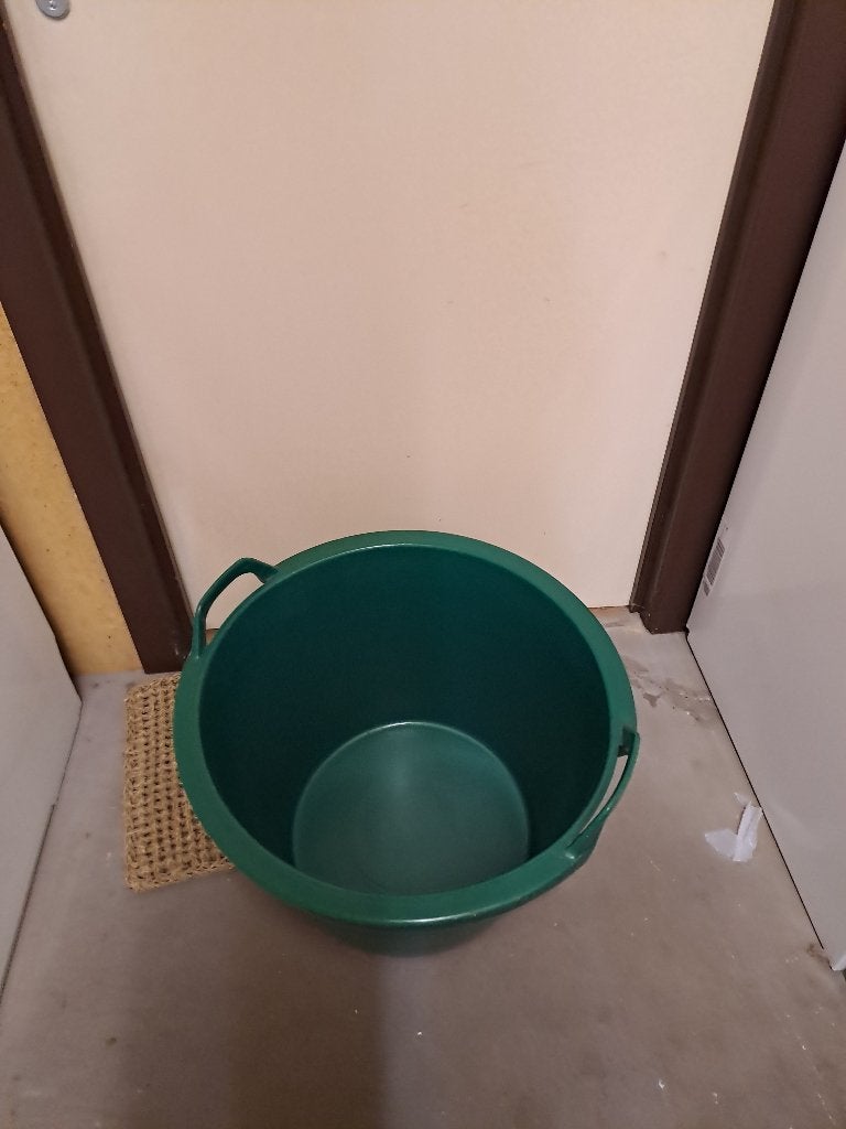 ronde wasmand/tuinmand plastiek, Ophalen, Zo goed als nieuw, Kunststof, Met handgreep