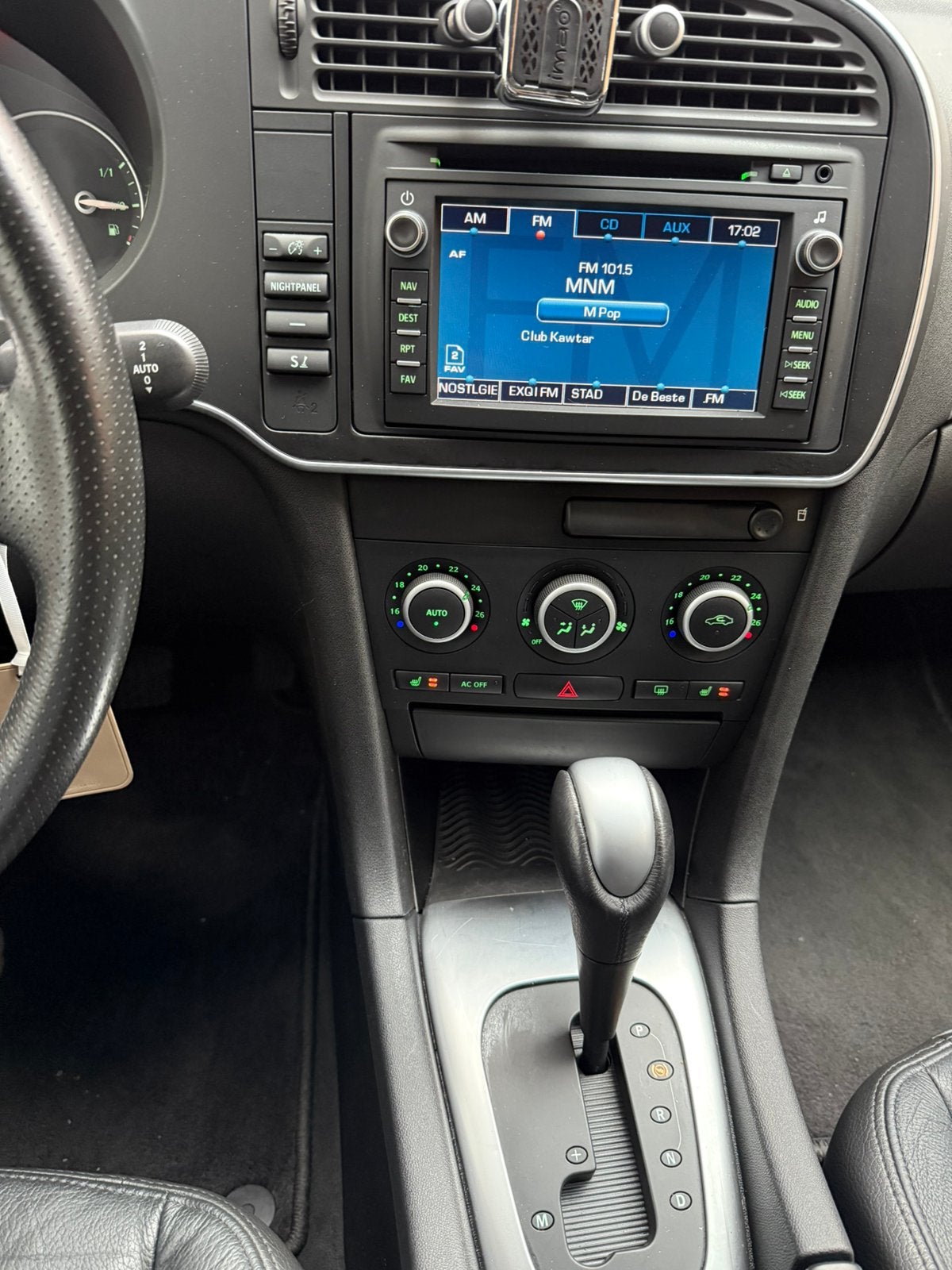 Saab 9.3 **automaat **122.000km **eerste eigenaar **, Autos, Cuir, Argent ou Gris, Achat, Noir
