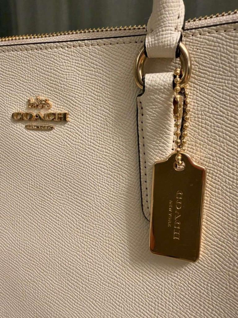 Originele Coach Lillie Carryall, Verzenden, Nieuw, Wit, Handtas