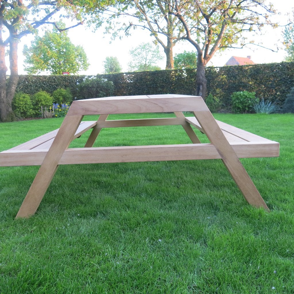 te koop moderne teak pikniktafel, Ophalen, Nieuw, Rechthoekig