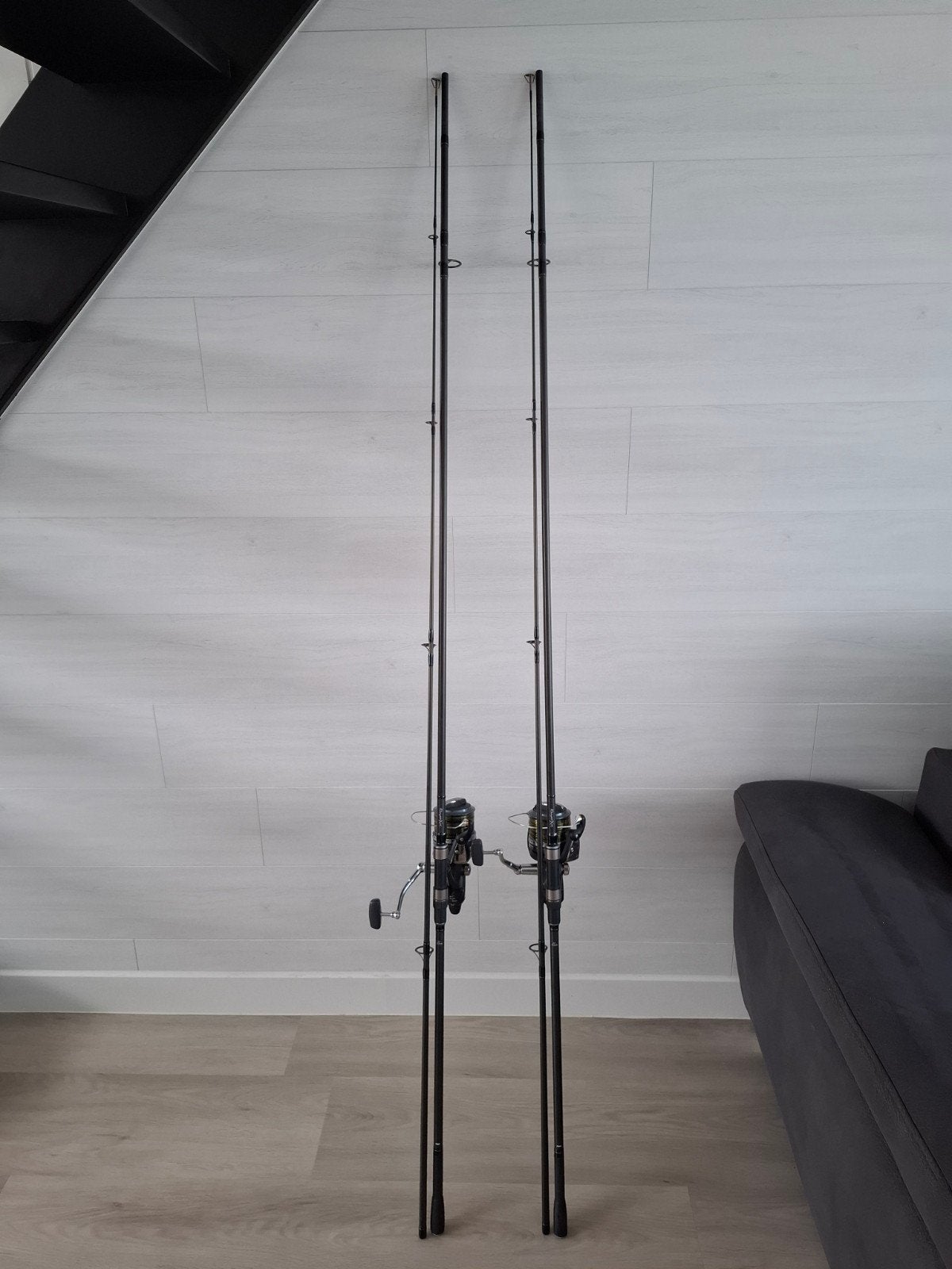 2 karperstokken fox + 2 shimano big baitrunners, Enlèvement