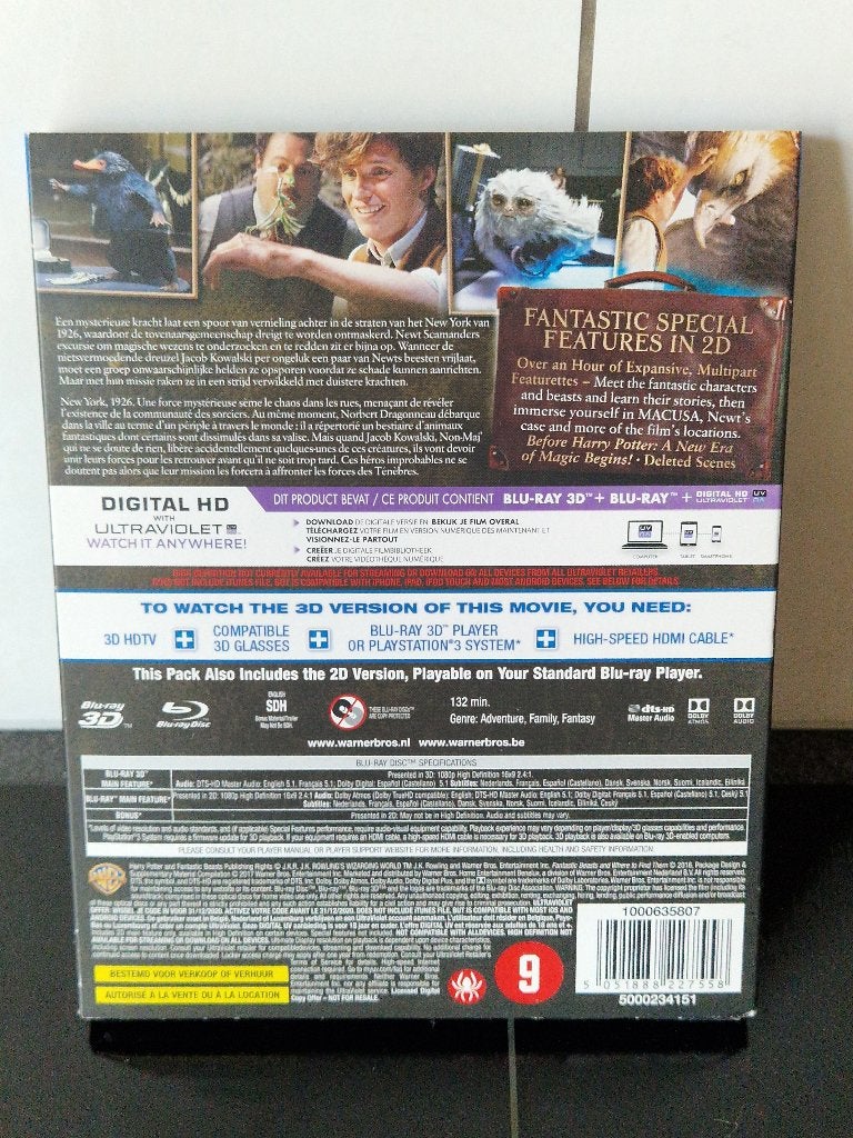 3 Blu-Ray Fantastic Beasts - Harry Potter-films, Cd's en Dvd's, Ophalen of Verzenden, Blu-ray, Filmcollectie, Nieuw in verpakking