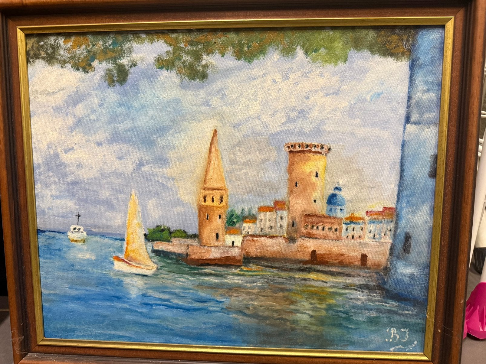 Peinture sur toile, Antiquités & Art, Enlèvement ou Envoi, Vintage, Paysage, Toile