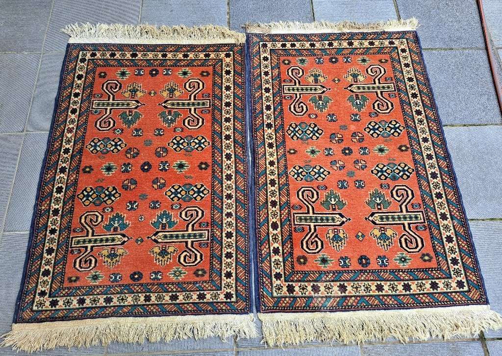 Vintage Twee tapijten 80cm op 120 cm, Ophalen, Crème, Gebruikt, 100 tot 150 cm