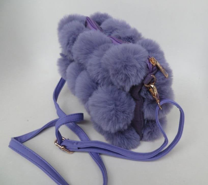 paars handtasje in faux fur, Ophalen of Verzenden, Nieuw, Paars, Handtas