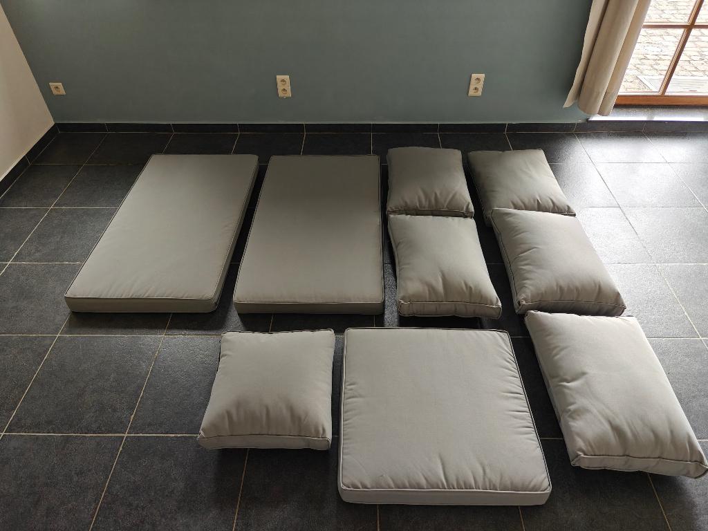 Set tuinkussens, Tuin en Terras, Tuinmeubel-accessoires, Ophalen, Gebruikt