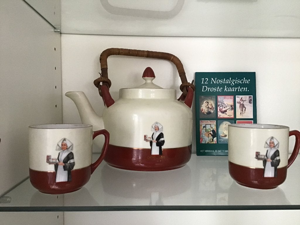 Vaisselle en cacao Droste, Collections, Enlèvement, Comme neuf, Porcelaine, Tasse et/ou soucoupe