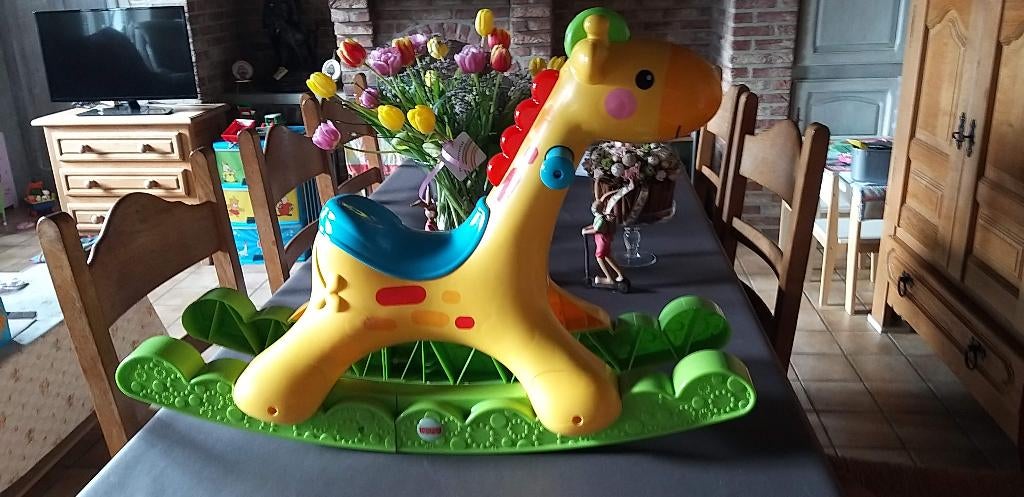 schommelende muziek giraf, Kinderen en Baby's, Speelgoed | Fisher-Price, Ophalen, Gebruikt, Overige typen, Met licht