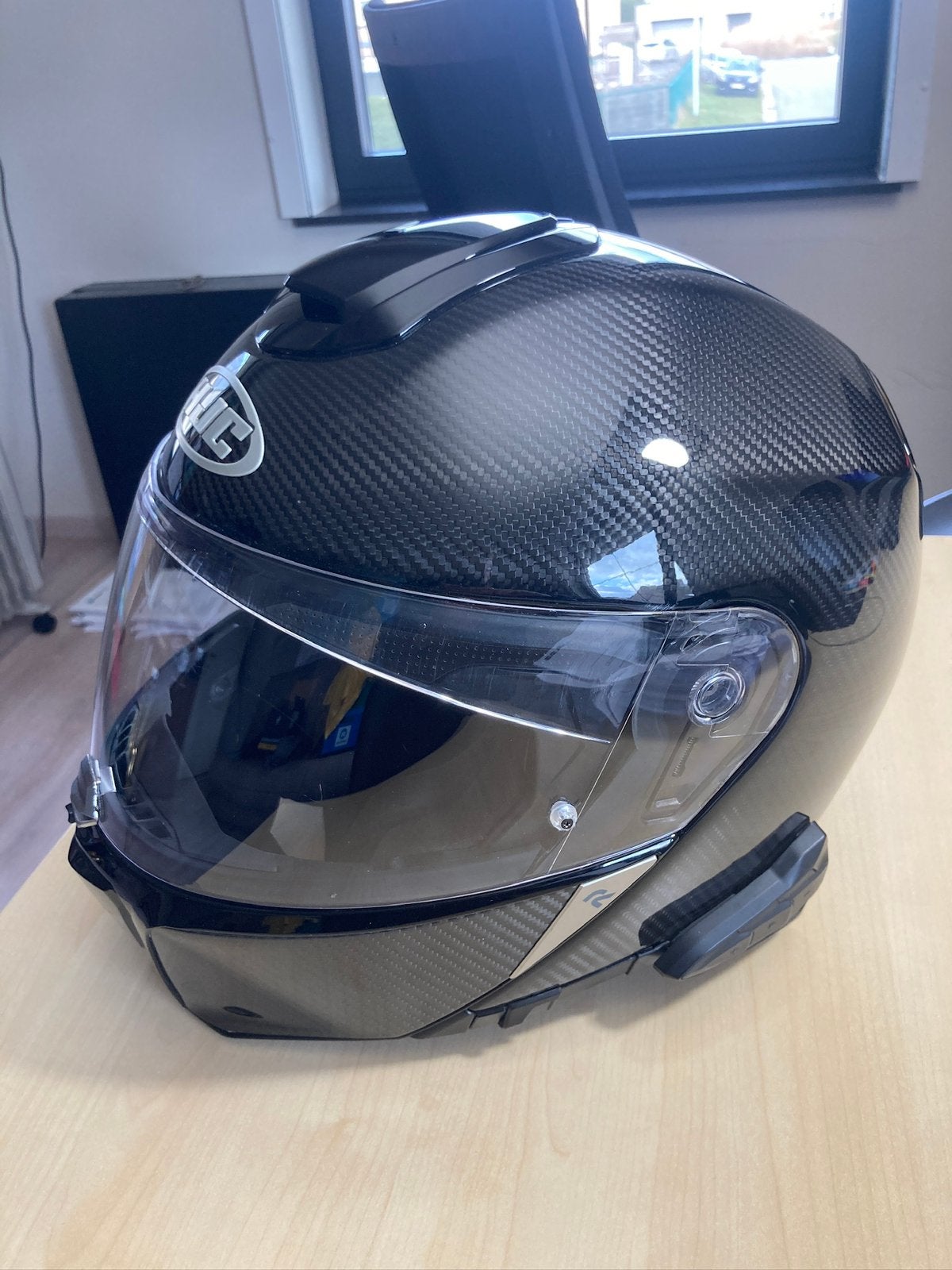 Systeemhelm HJC carbon rpha90 + sena, Ophalen, Systeemhelm, Heren, HJC