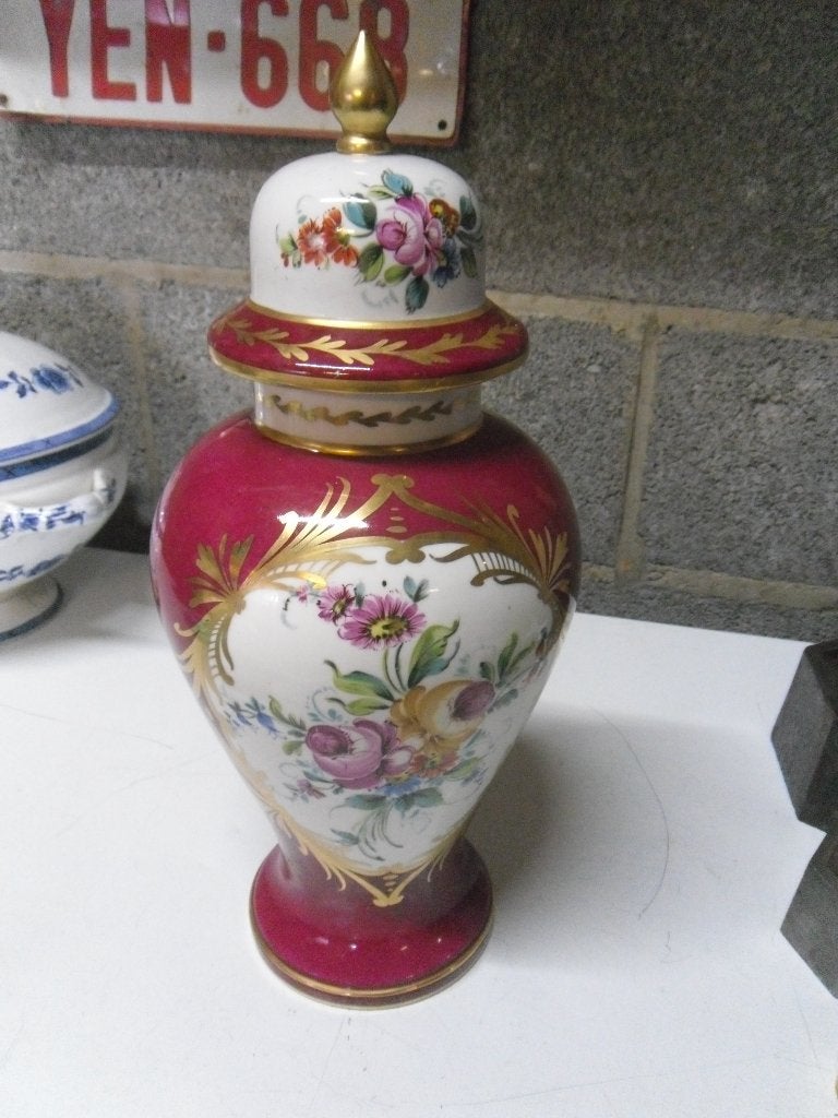 très ancien vase d'apparat ancien en porcelaine de Limoges, Antiquités & Art, Enlèvement ou Envoi