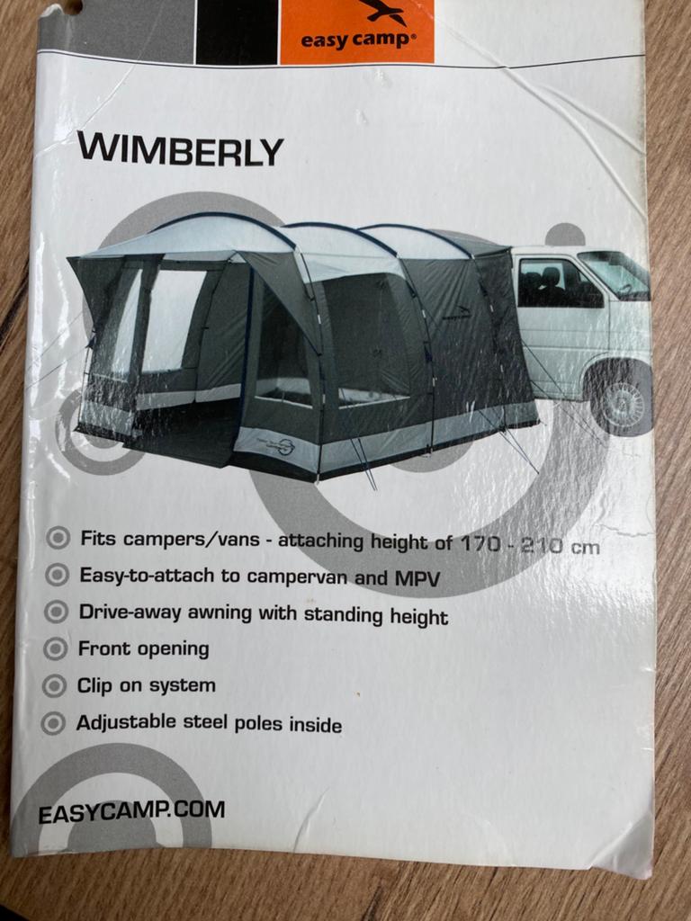 Auvent van avec arceaux pour combi, Caravans en Kamperen, Tenten, Ophalen, Zo goed als nieuw