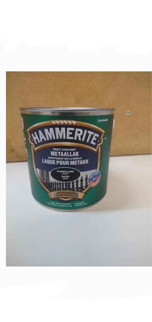 PROMOTION.. Peinture métallique New Hammerite 2.5l noire, Bricolage & Construction, Enlèvement, Noir, Laque