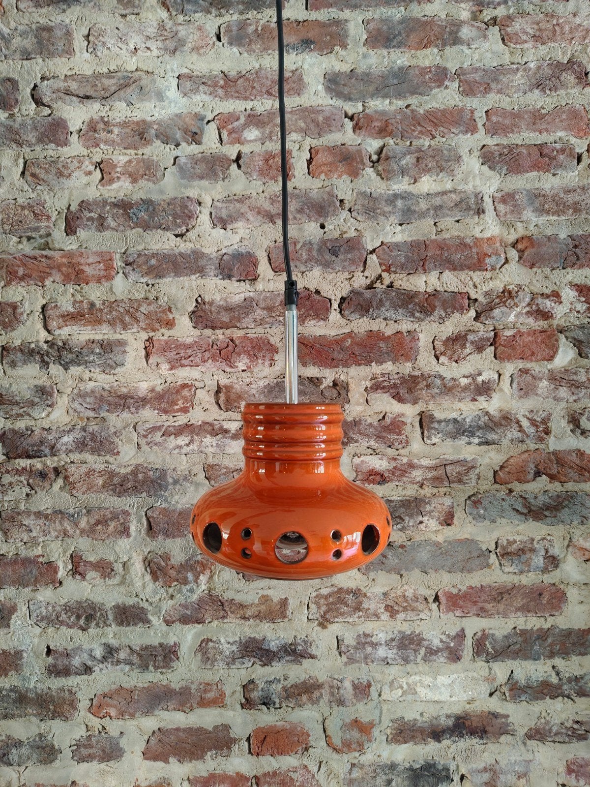 retro lamp jaren 70, Huis en Inrichting, Ophalen of Verzenden, Zo goed als nieuw, Keramiek, Jaren 70