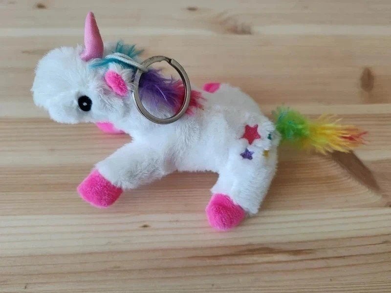 sleutelhanger eenhoorn, Ophalen of Verzenden, Zo goed als nieuw, Knuffel of Figuurtje