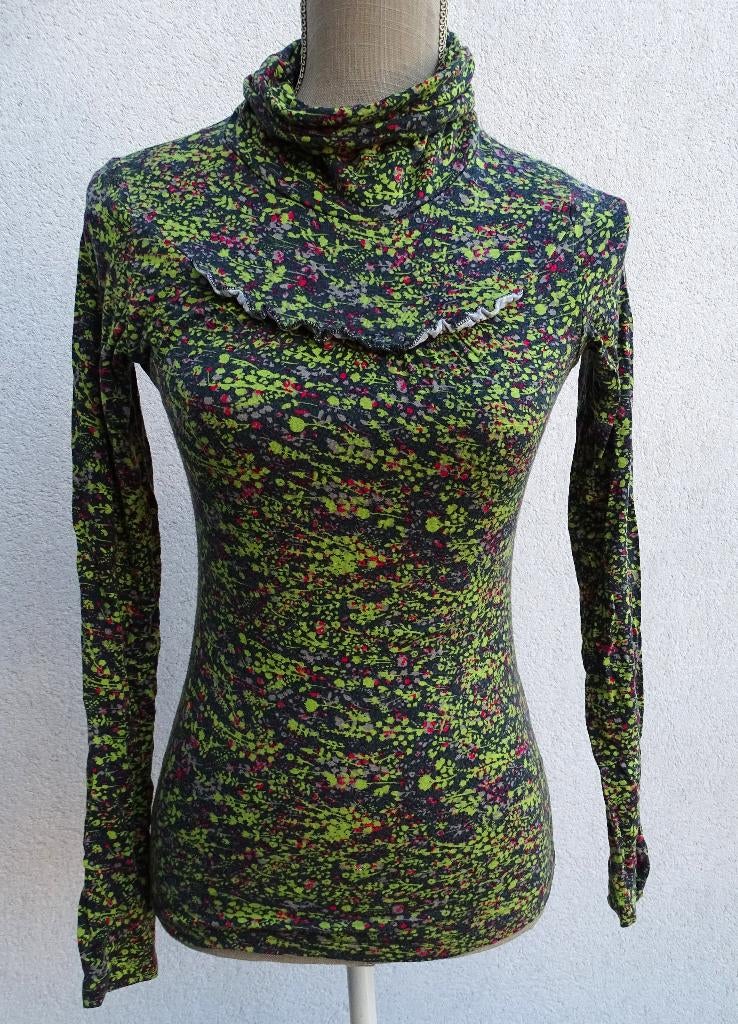 CKS T-shirt met col en lange mouwen en bloemenprint -14 jaar, Ophalen of Verzenden, Zo goed als nieuw, Cks, Meisje
