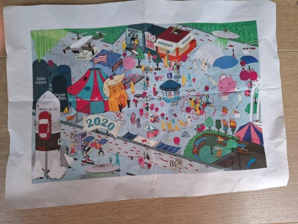 Puzzle de 1000 pièces, Enlèvement, 500 à 1500 pièces, Comme neuf, Puzzle
