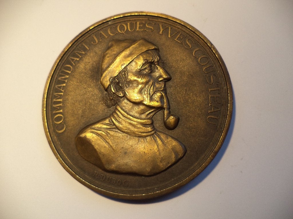 medaille Frankrijk Commandant Jacques Yves Cousteau Calypso, Postzegels en Munten, Penningen en Medailles, Ophalen of Verzenden
