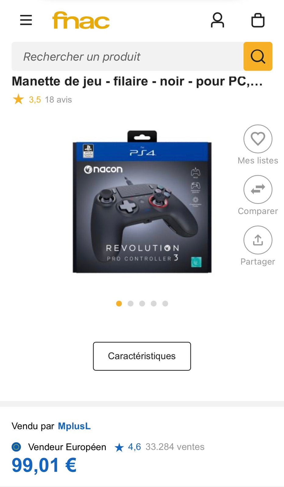 Manette révolution pro controler 3, Enlèvement, Comme neuf