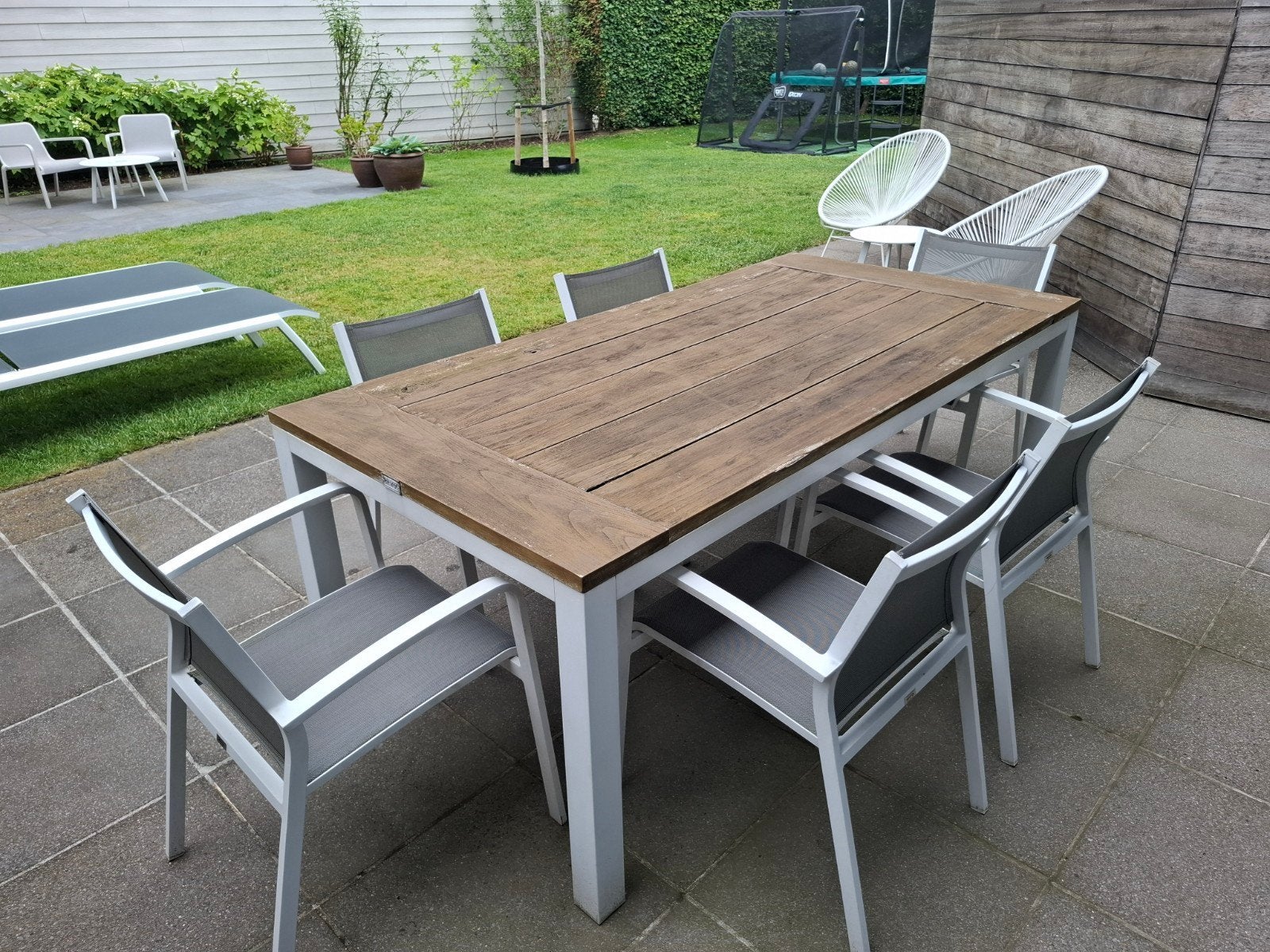 Bristol aluminium /hout tuintafel, Tuin en Terras, Ophalen, Aluminium