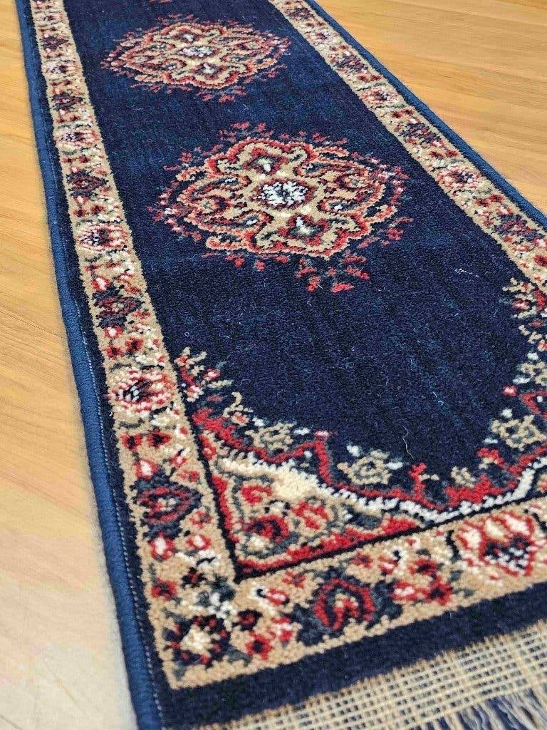 Oosters tapijt loper 142/37 cm, Enlèvement ou Envoi, Comme neuf, Bleu