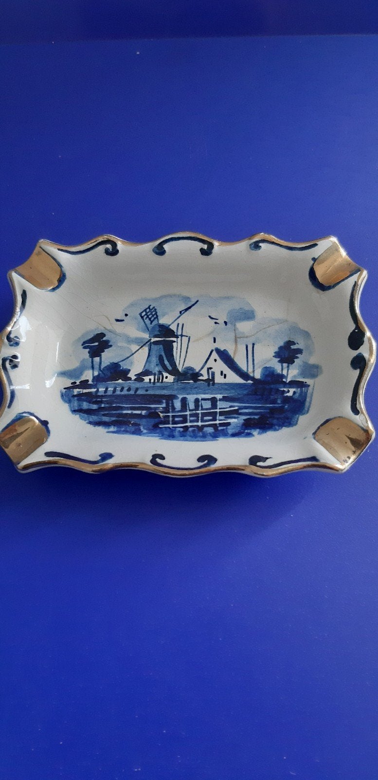 Cendrier de Delft, intact, numéroté, Enlèvement ou Envoi