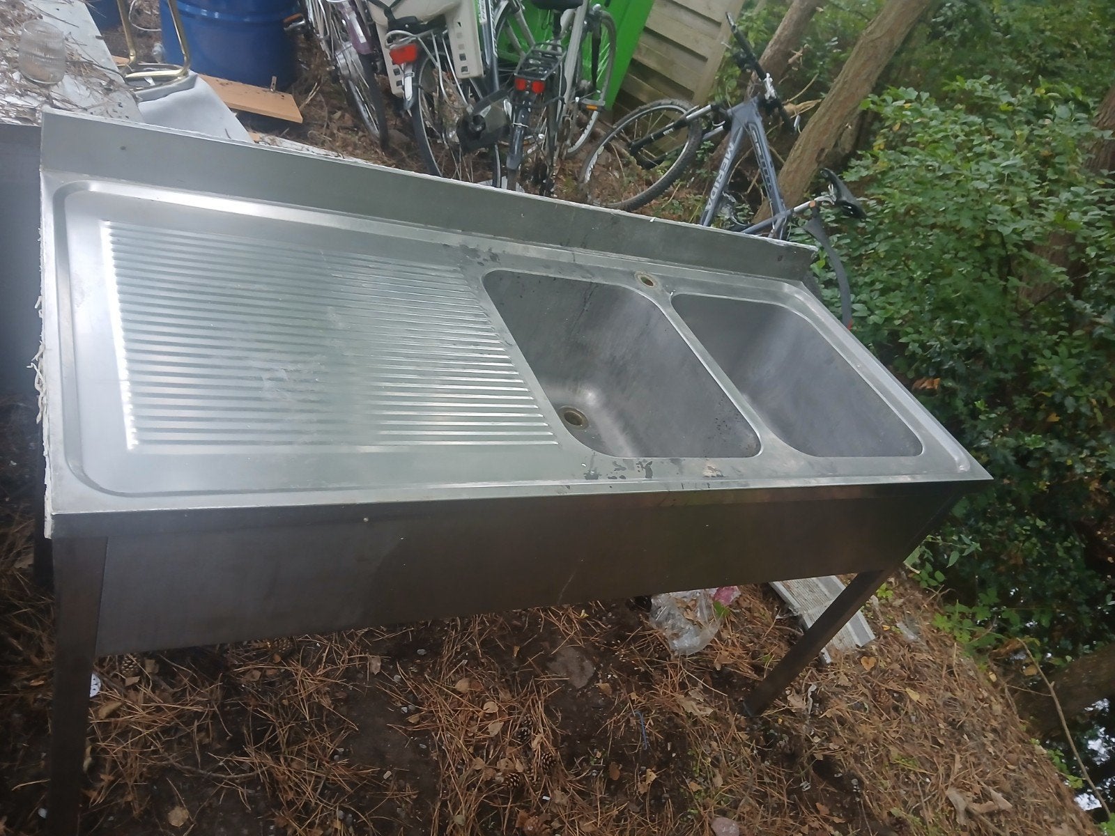 dubbele spoelbak zonder kraan., Enlèvement ou Envoi