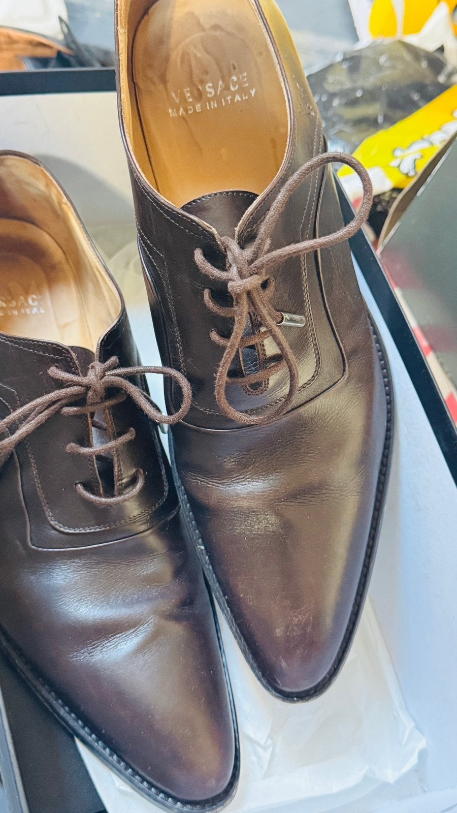 versace dress schoenen, Kleding | Heren, Schoenen, Ophalen, Zo goed als nieuw, Bruin