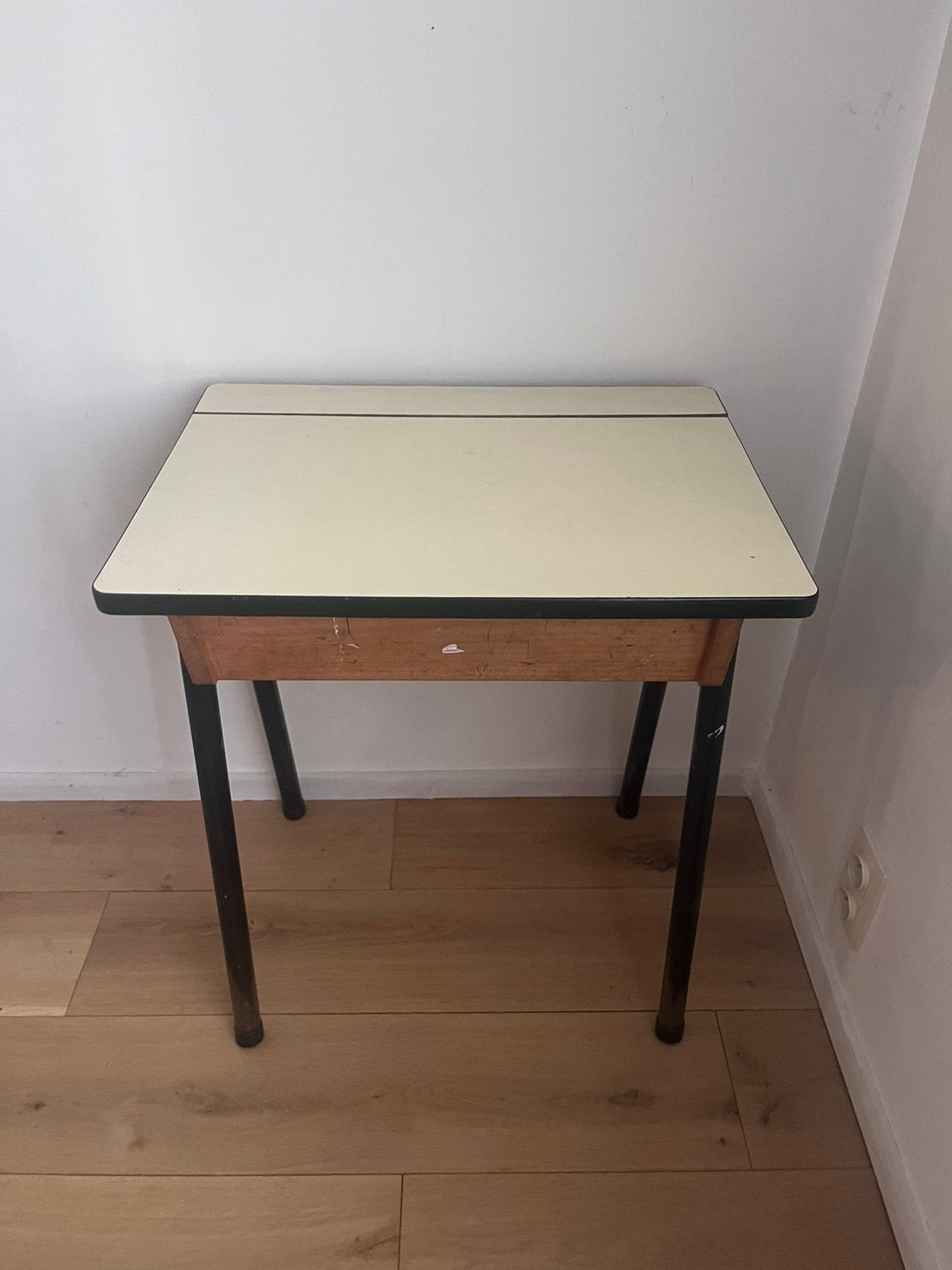 Oude schoolbank, Huis en Inrichting, Ophalen, Gebruikt, Hout, Schoolbureau