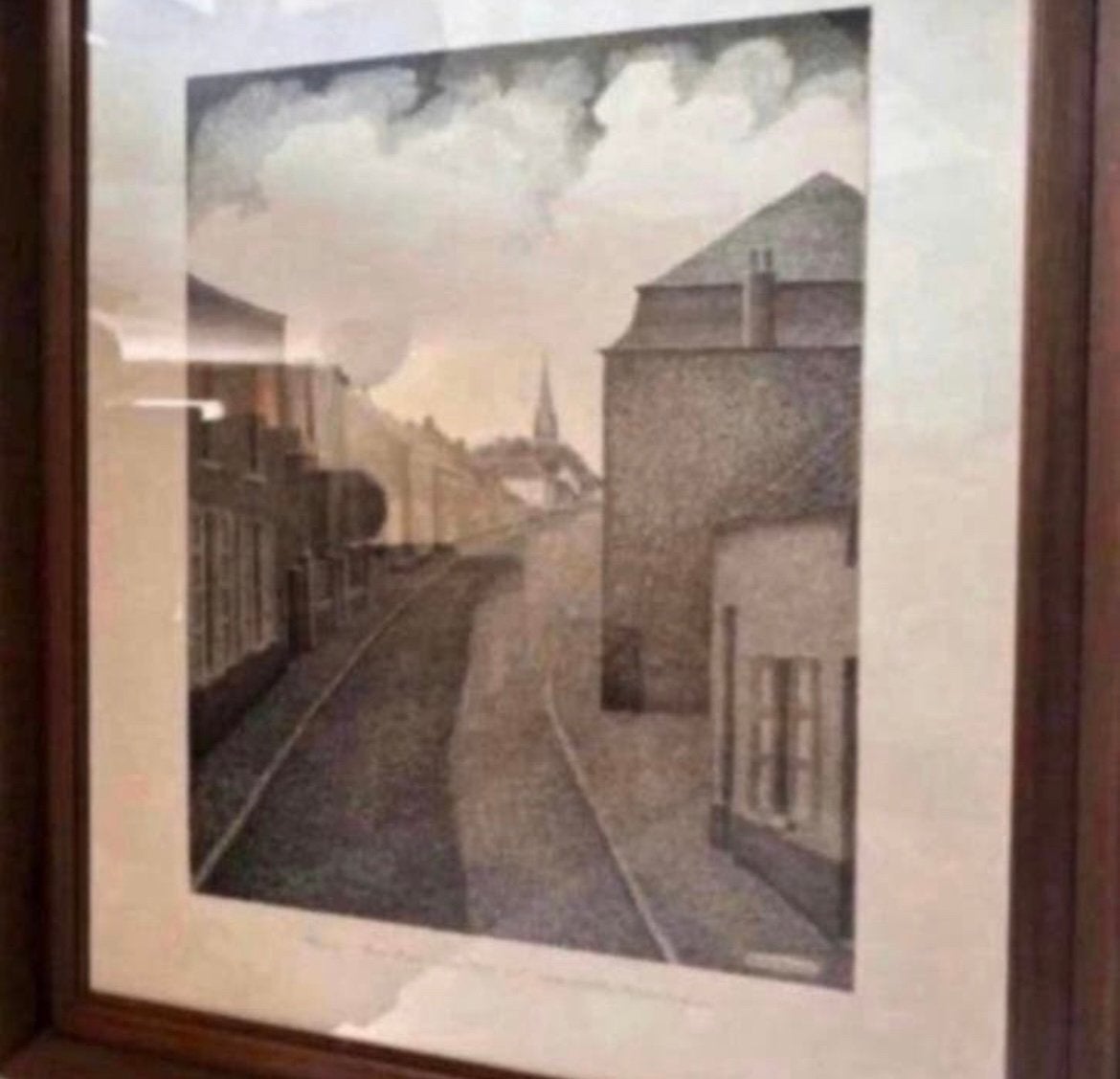 Ancien tableau signé, Enlèvement, Signé