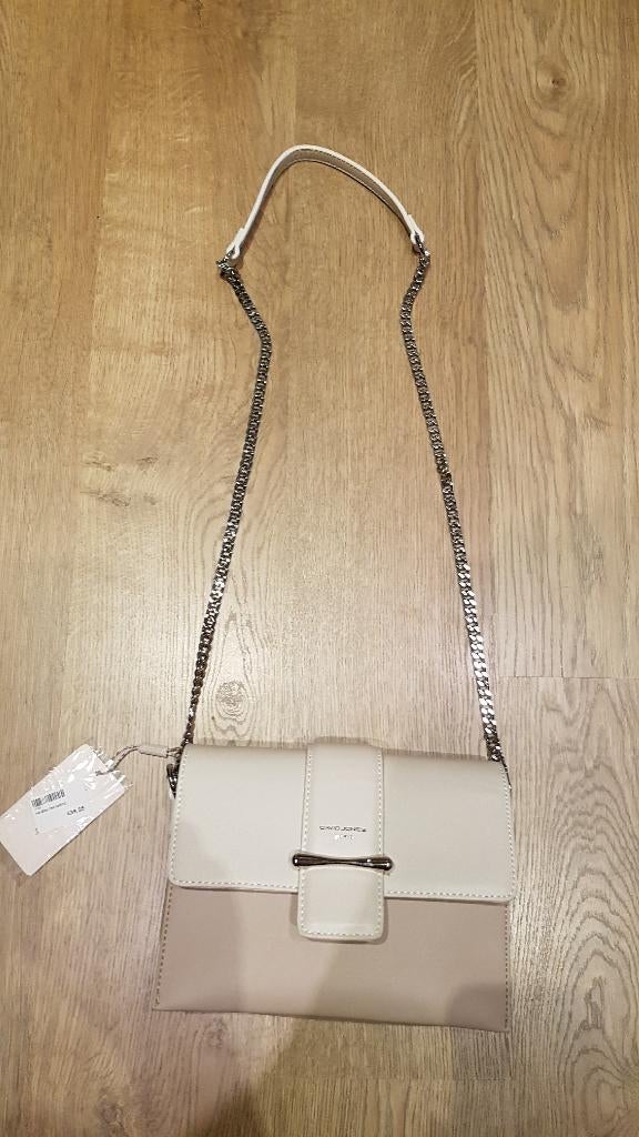 NIEUWE handtas met ketting met label, Ophalen of Verzenden, Nieuw, Beige, Handtas