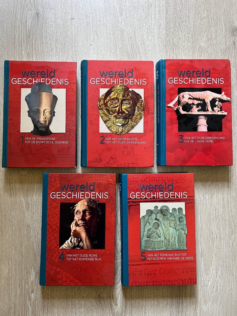 Wereldgeschiedenis De Morgen - Deel 1 t/m 5, Enlèvement ou Envoi, 14e siècle ou avant, Diverse auteurs, Utilisé