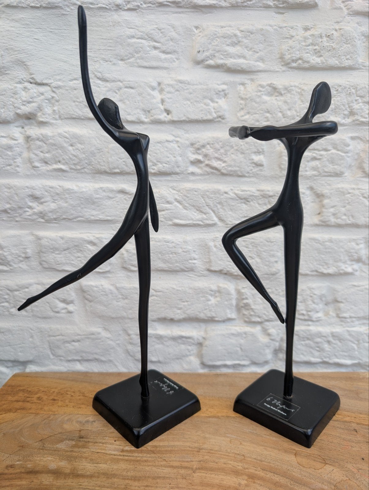 Badrul Khalique Danseurs Beeldenset (2x) - IKEA Vintage, Antiek en Kunst, Zwart, Beeld, Ophalen of Verzenden, Set