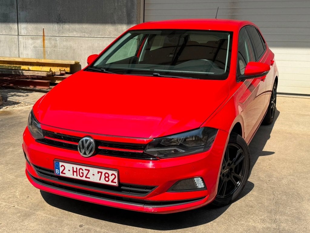 Vw Polo 1.0i Comfortline/2020/Digitaal Airco/Verwarmd Zetels, Autos, Rouge, Achat, Euro 6, Détection des panneaux routiers