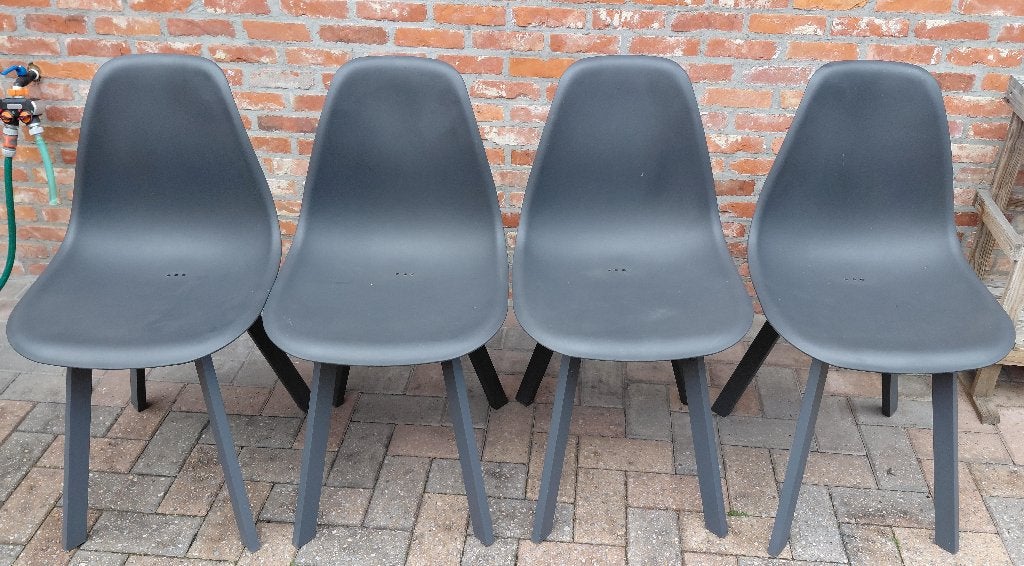 Tuinstoelen 4 stuks zo goed als nieuw, Tuin en Terras, Ophalen, Zo goed als nieuw, Aluminium