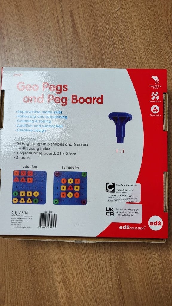 Geo Pegs & Peg Board – Educatief Speelgoed, Enlèvement, Comme neuf, Construction
