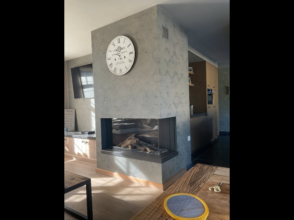 Gasopenhaard kal-fire ecoprestige 110/55, Huis en Inrichting, Ophalen, Zo goed als nieuw, Inbouwhaard, Gashaard