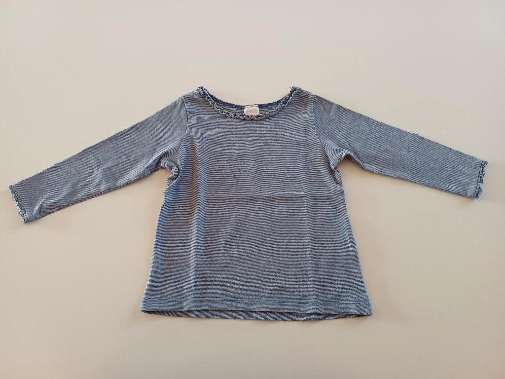 Blauwe longsleeve maat 80 H&M, Kinderen en Baby's, Babykleding | Maat 80, Gebruikt, Meisje, H&M, Ophalen of Verzenden