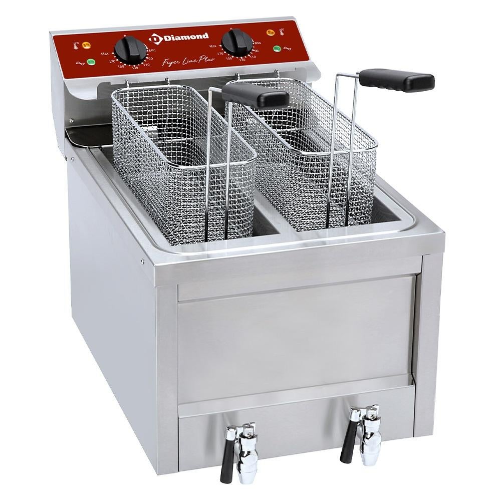 Friteuse électrique 2 x 8 Lit. - TOP, Electroménager, Friteuses, 4 litres ou plus, Enlèvement ou Envoi, Neuf, Friteuse duo