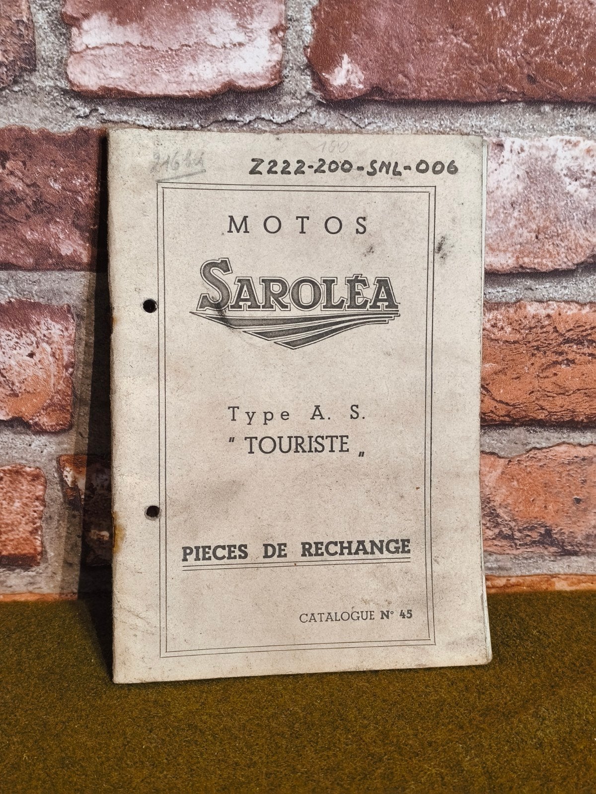 pièces de rechange sarolea type AS touristique, Enlèvement ou Envoi