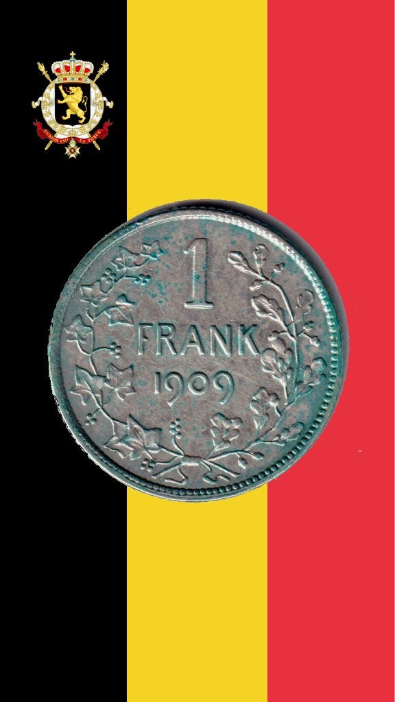 1 franc 1909 VL (point) - Léopold II, Enlèvement ou Envoi, Monnaie en vrac, Argent, Argent