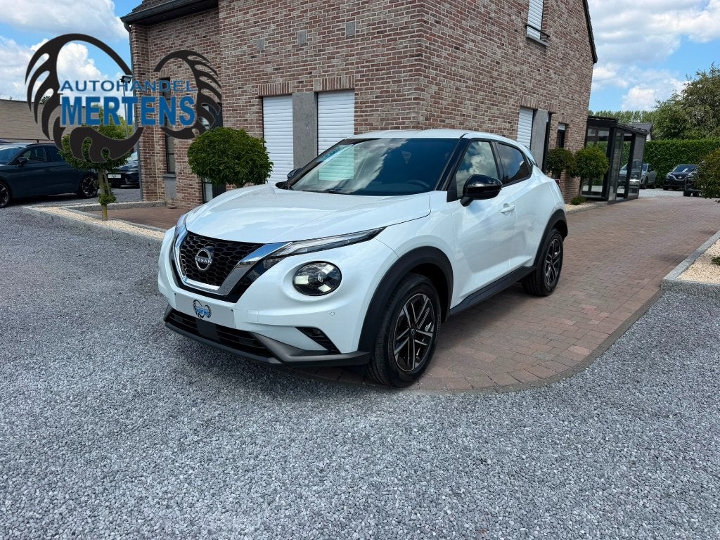 Nissan Juke 1.0 DIG-T 114PK DCT N-Connecta + COLD/PACK + GPS, Auto's, Nissan, Automaat, Leder en Stof, Wit, Bedrijf