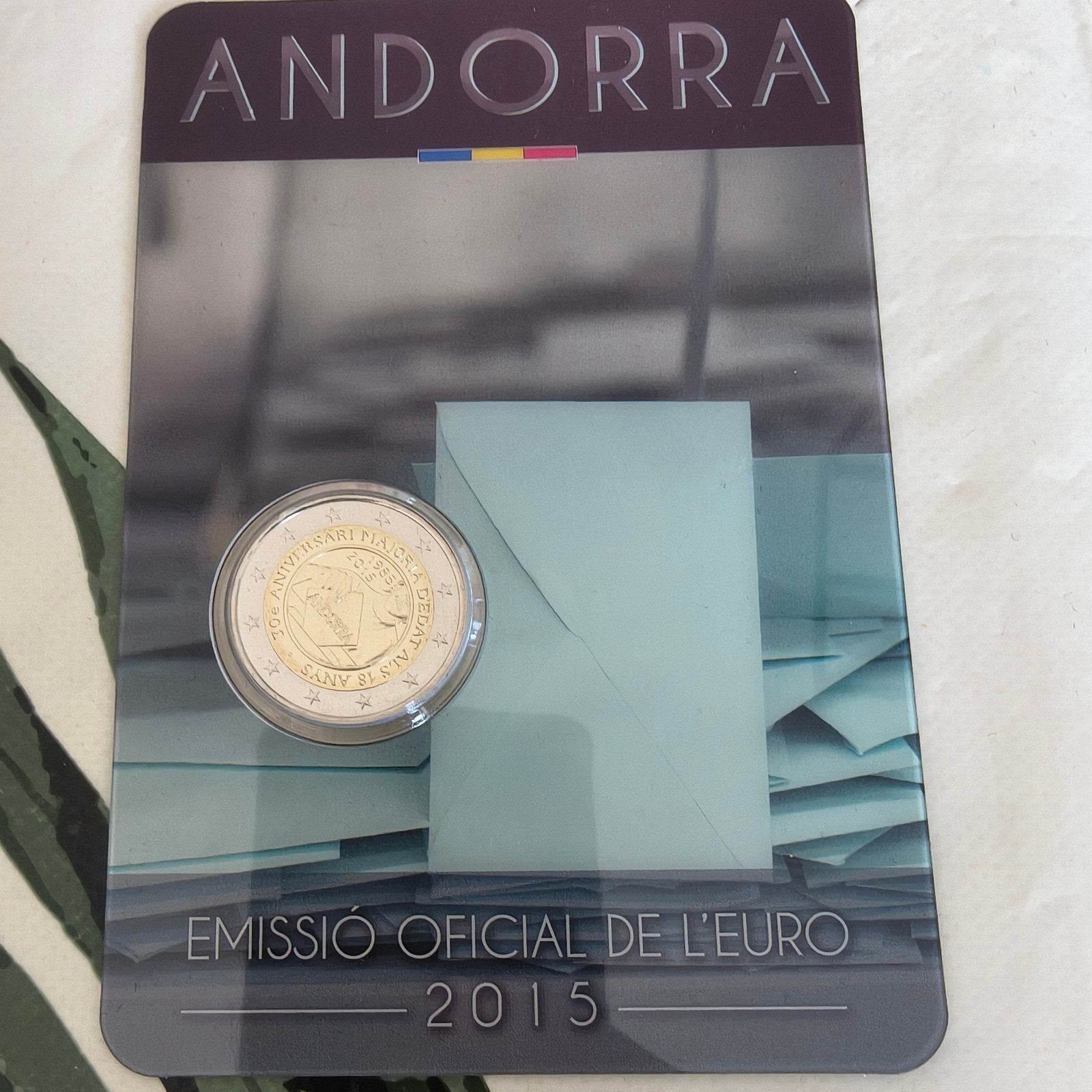 Andorra 2 Euro 2015 – 30 jaar meerderjarigheid – BU Coincard, Ophalen of Verzenden