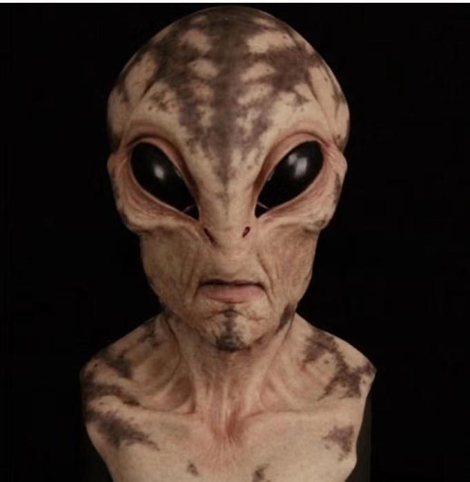 Alien Grey full face latex maskers, Verzenden, Nieuw