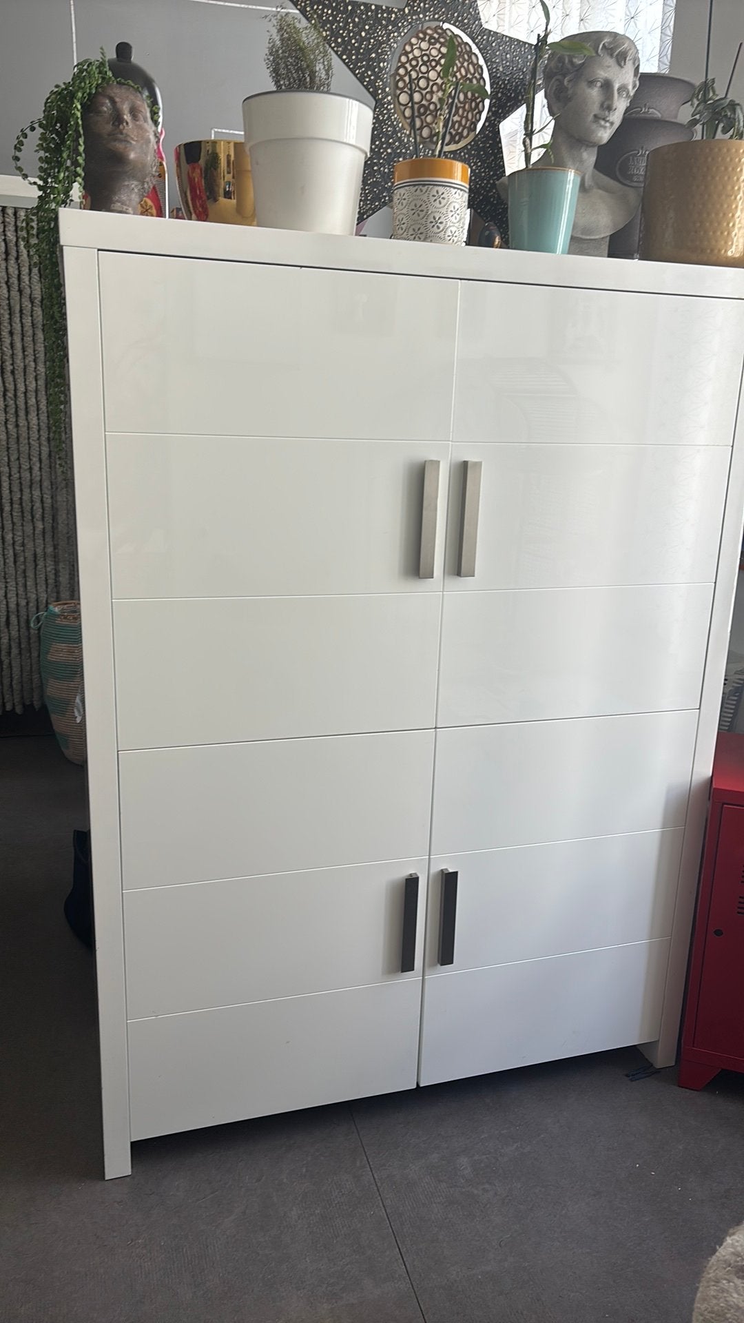 Salle a manger blanche laquée, Enlèvement ou Envoi, Utilisé