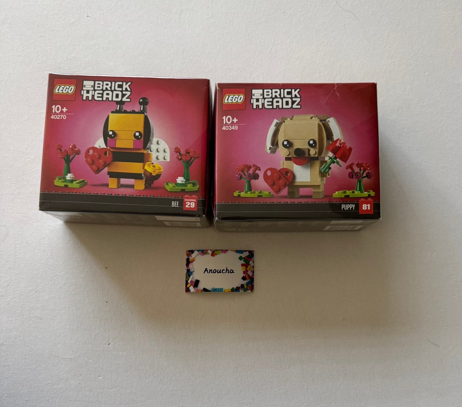 Lego Brickheadz 40270 Bee & 40349 Puppy, Enlèvement ou Envoi, BrickHeadz, Lego, Ensemble complet