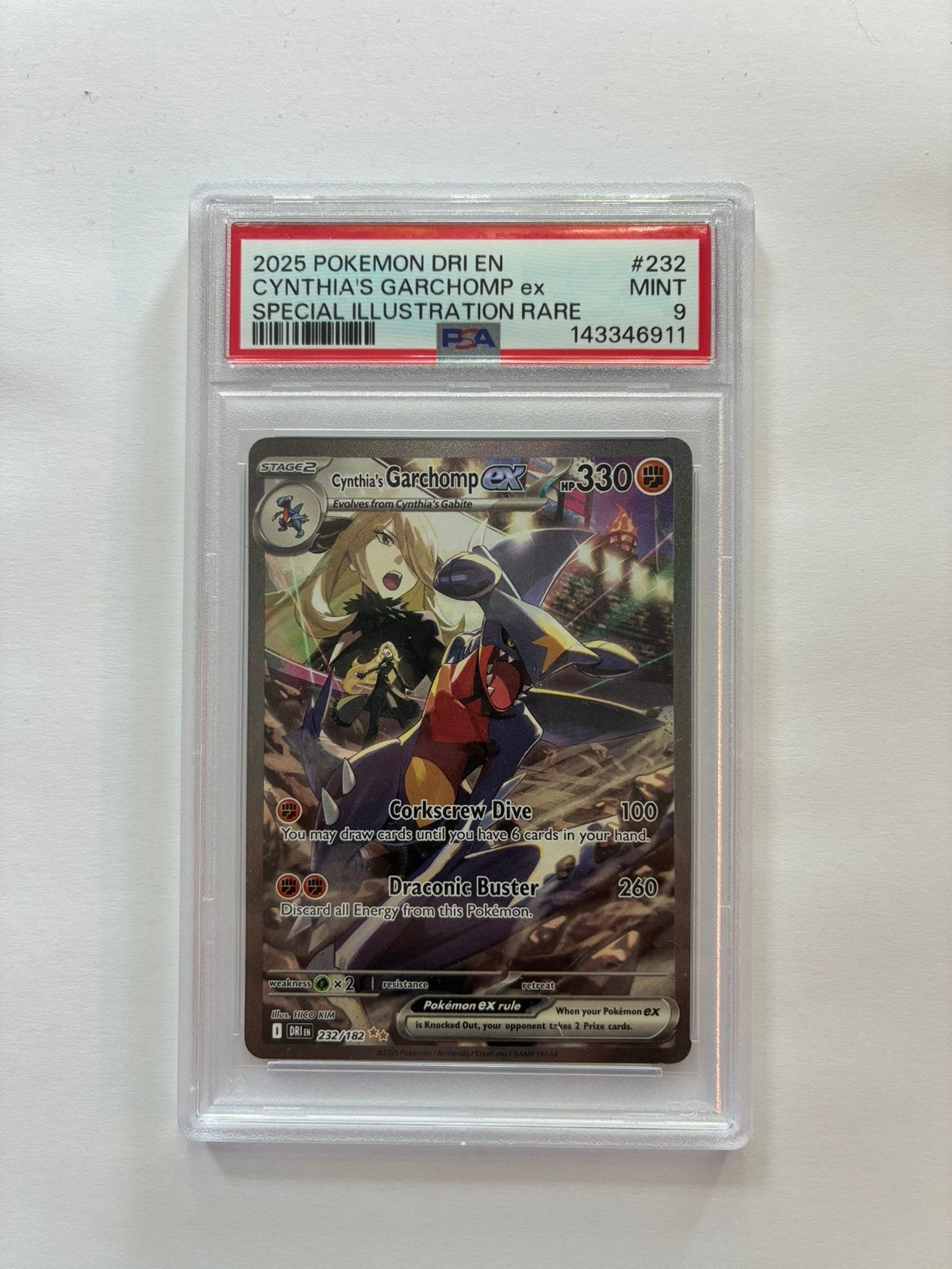 Pokémon Cynthia's Garchomp PSA 9, Hobby en Vrije tijd, Verzamelkaartspellen | Yu-gi-Oh!, Ophalen of Verzenden, Zo goed als nieuw